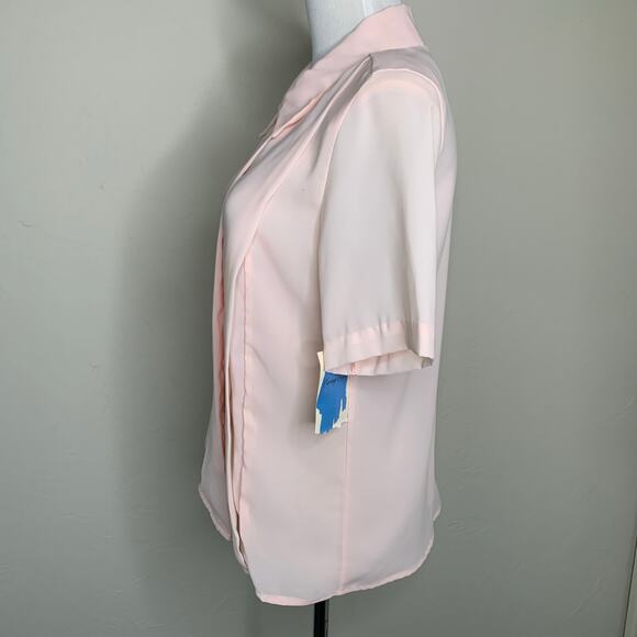 Vintage Pink Short Sleeve Blouse Sz 10 NWT Deadstock - Picture 3 of 9
